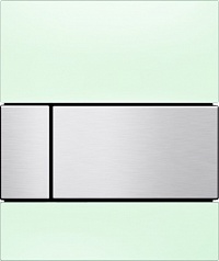 TECEsquare Urinal стеклянная панель смыва для писсуара, корпус зеленый, клавиша нержавеющая сталь
