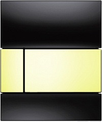 TECEsquare Urinal стеклянная панель смыва для писсуара, корпус черный, клавиша позолоченная