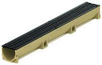 Канал  АСО SELF Euroline из полимербетона  с чугунной решеткой (ДхШхВ) 100х11,8х10 см