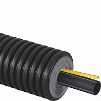 Uponor Ecoflex Supra Standard теплоизолированная труба с желтым кабелем 50x4,6/140