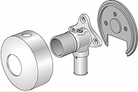 Uponor Smart Aqua S-Press водорозетка с краном и декоративной чашкой 16-Rp1/2"BP G3/4"HP