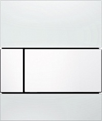 TECEsquare Urinal стеклянная панель смыва для писсуара, корпус белый, клавиша белая