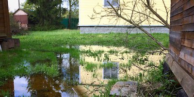 Слабая пропускная способность грунтов, и отсутствие водостока - приводит вот к таким последствиям.