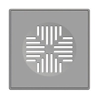 Крышка трапа квадратная 200 мм, серая