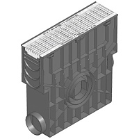 Пескоуловитель RECYFIX STANDARD 100 с корзиной для мусора и ячеистой решеткой MW 30/10 из нерж.стали