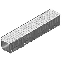 Дренажный канал RECYFIX STANDARD 150, высота 192мм с ячеистой решеткой MW 30/30 оцинкованная сталь