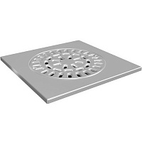 Uponor Drain Решетка трапа квадратная без основы 150/200х200мм, нержавеющая  сталь