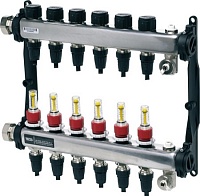 Коллектор для поверхностного отопления 1"х16 push-fit 11 контуров