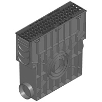 Пескоуловитель RECYFIX STANDARD 100 с корзиной для мусора и чугунной ячеистой решеткой GUGI MW 20/30