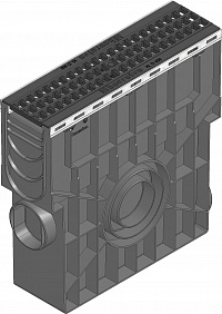 Пескоуловитель RECYFIX PLUS 100, в сборе с чугунной решеткой GUGI