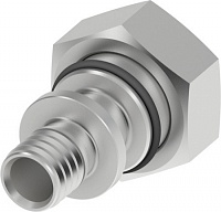 Соединение прямое с внутренней резьбой (накидная гайка, евроконус) 16 никель