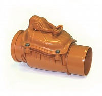 ПВХ наружная канализация клапан обратный с ревизией 160 мм
