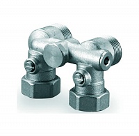 UPONOR SMART RADI угловой узел нижнего подключения радиатора с байпасом G3/4" HP евроконус G3/4"НГ