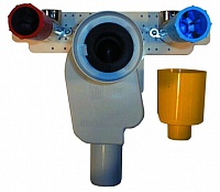 Встраиваемый сифон DN50, с монтажной плитой и установочными уголками 1/2"