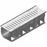 Дренажный канал RECYFIX STANDARD 100, высота 134мм с щелевой решеткой SW 75/9 оцинкованная сталь