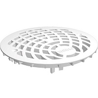 Uponor Drain Решетка трапа круглая д.150мм, белая, пластик